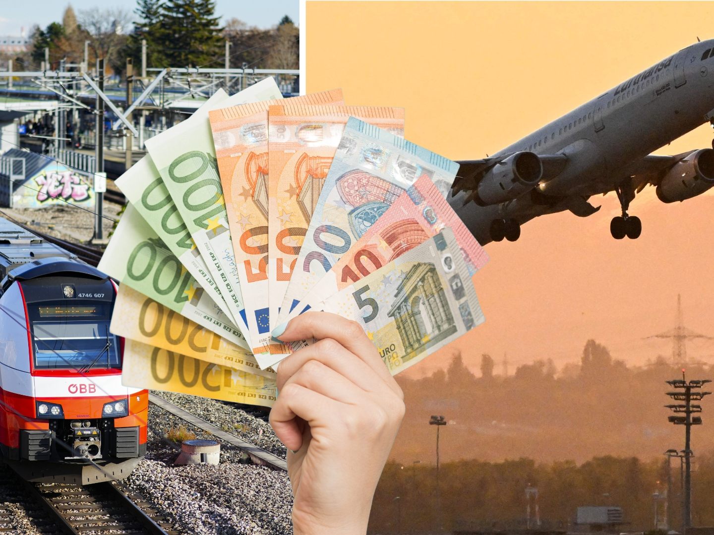 Greenpeace hat europäische Reiseverbindungen verglichen und festgestellt, dass Zugtickets auf vielen Strecken deutlich teurer sind als Flüge – auch bei Reisen von und nach Österreich.