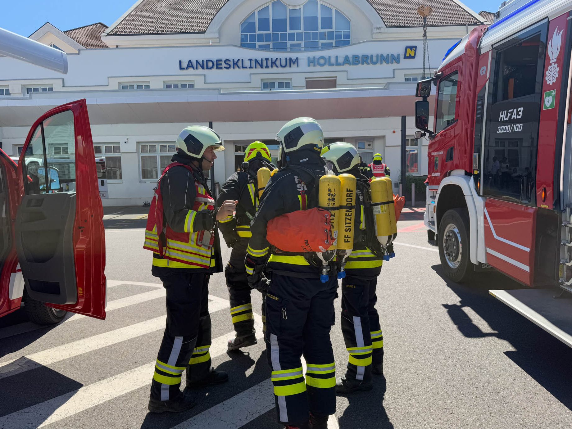 Brand im Landesklinikum Hollabrunn. Brand im Landesklinikum Hollabrunn.