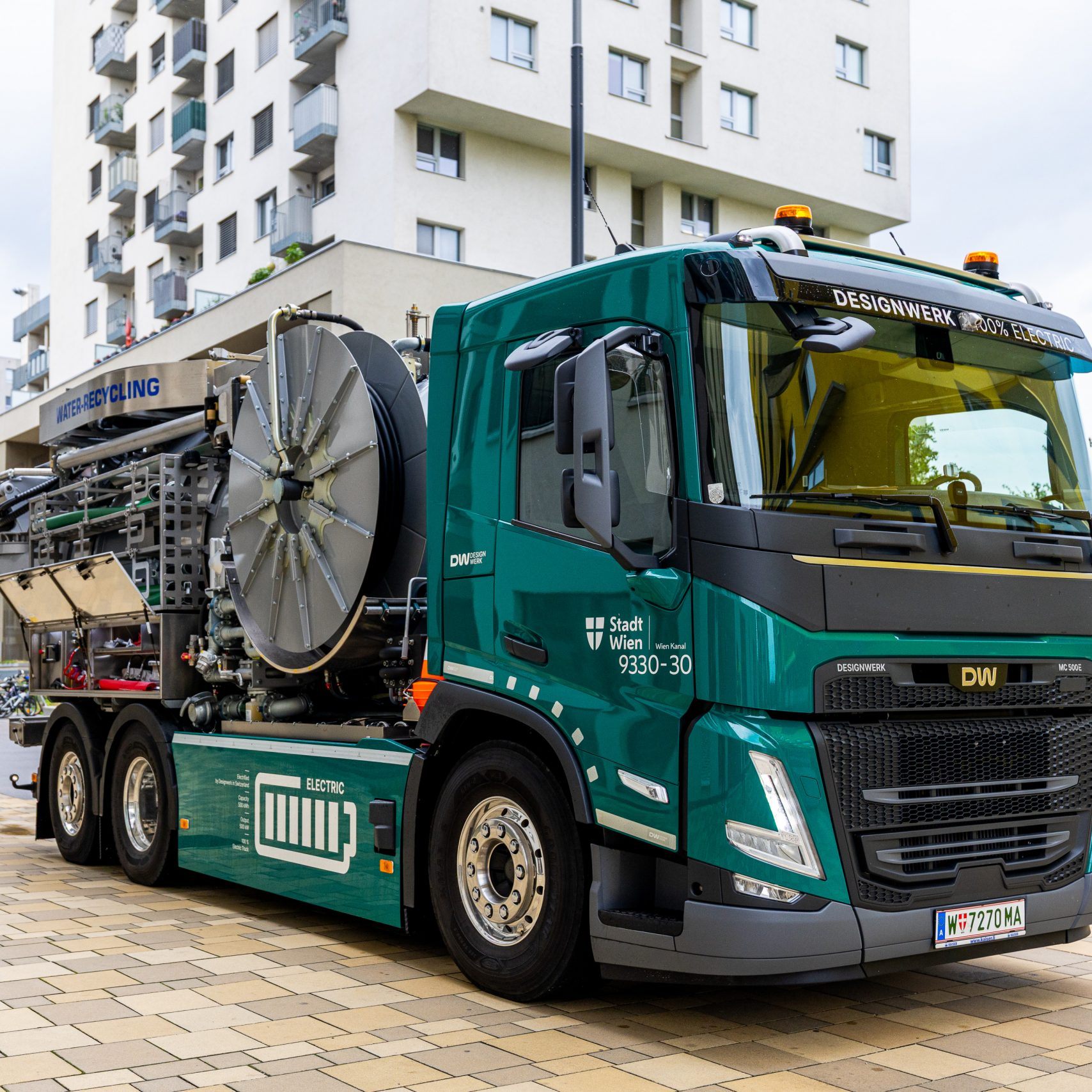 Wien Kanal reinigt mit "E-FLUSH" vollelektrisch.