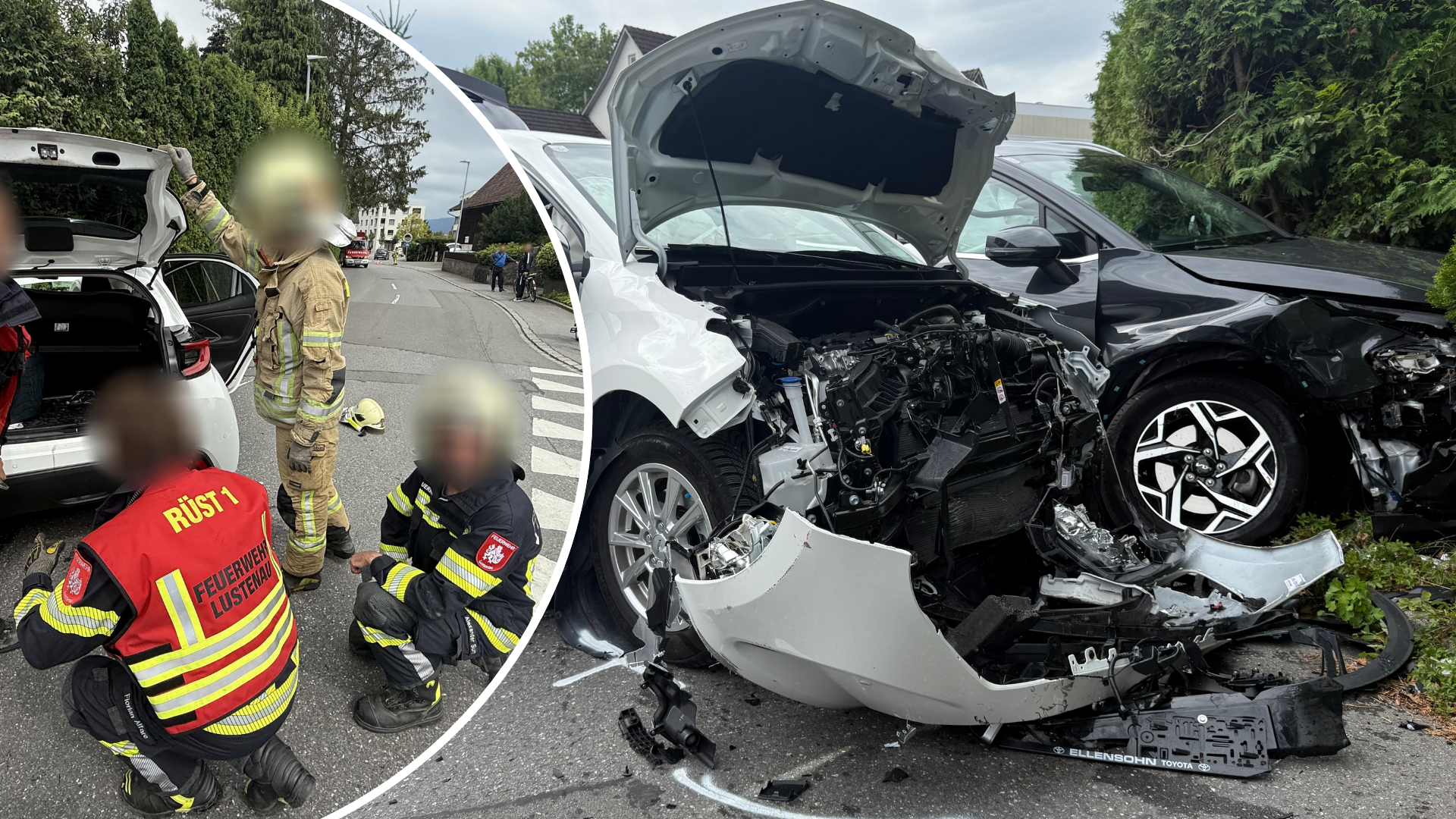 Lustenau: Vorrang missachtet – zwei Verletzte bei Unfall