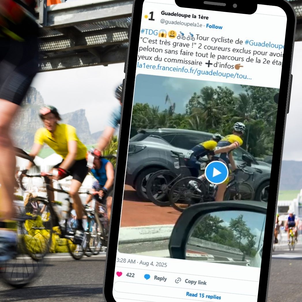 Video zeigt Betrug: Radprofis bei Tour de Guadeloupe disqualifiziert.