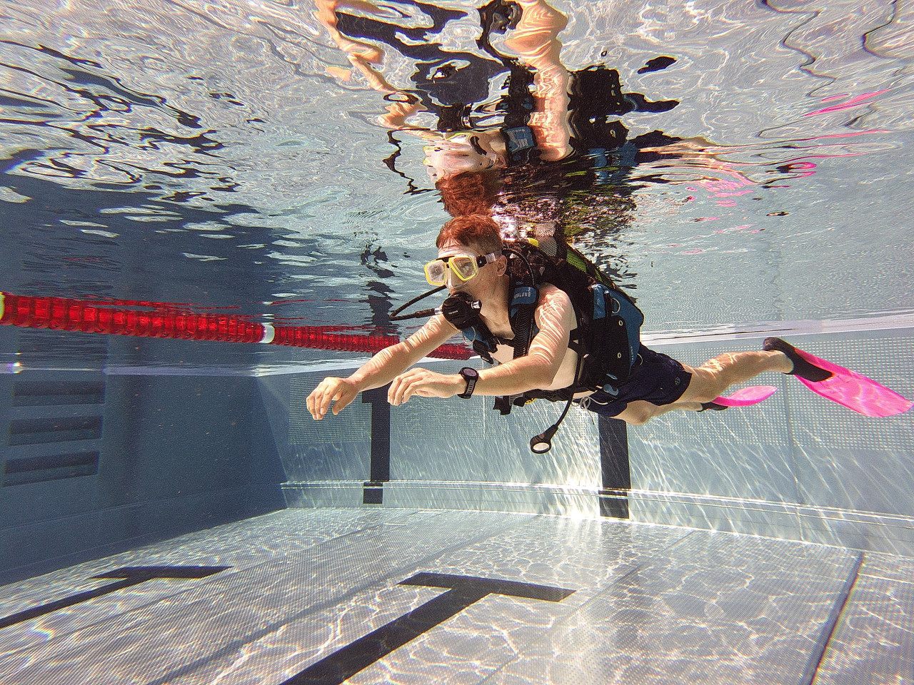 Ein glücklicher Schnuppertaucher