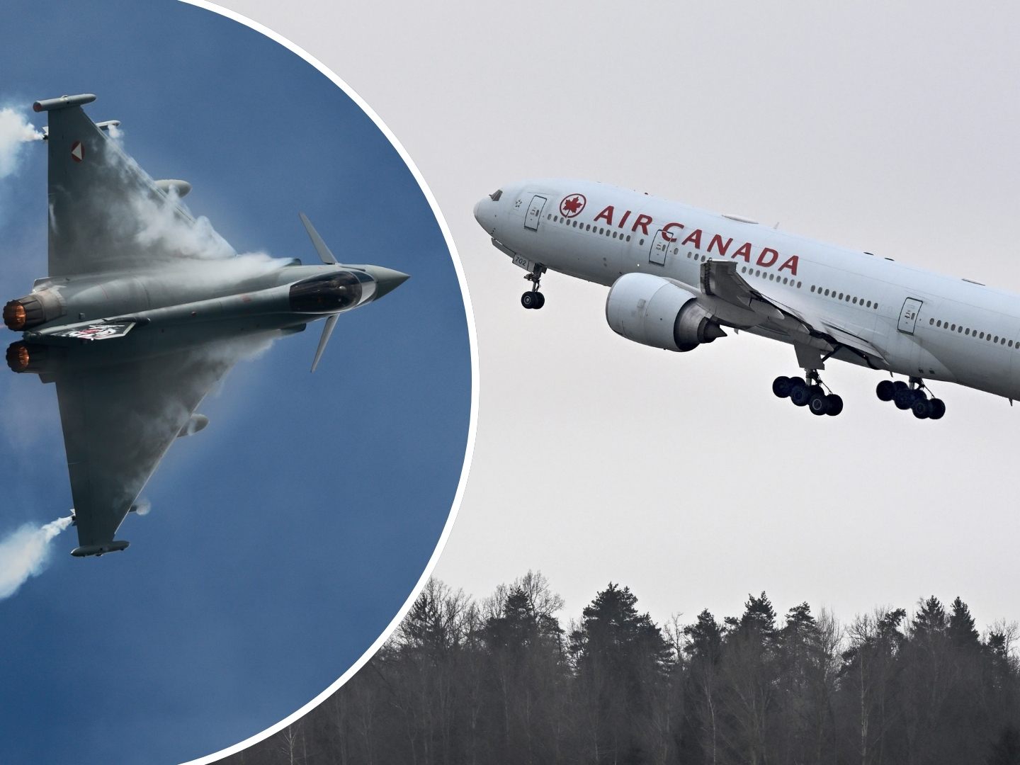 Ein Eurofighter der österreichischen Luftstreitkräfte wurde alarmiert, nachdem die Funkverbindung zu einer Boeing 777 der Air Canada auf dem Flug von Athen nach Montreal unterbrochen war. Ein Eurofighter der österreichischen Luftstreitkräfte wurde alarmiert, nachdem die Funkverbindung zu einer Boeing 777 der Air Canada auf dem Flug von Athen nach Montreal unterbrochen war.