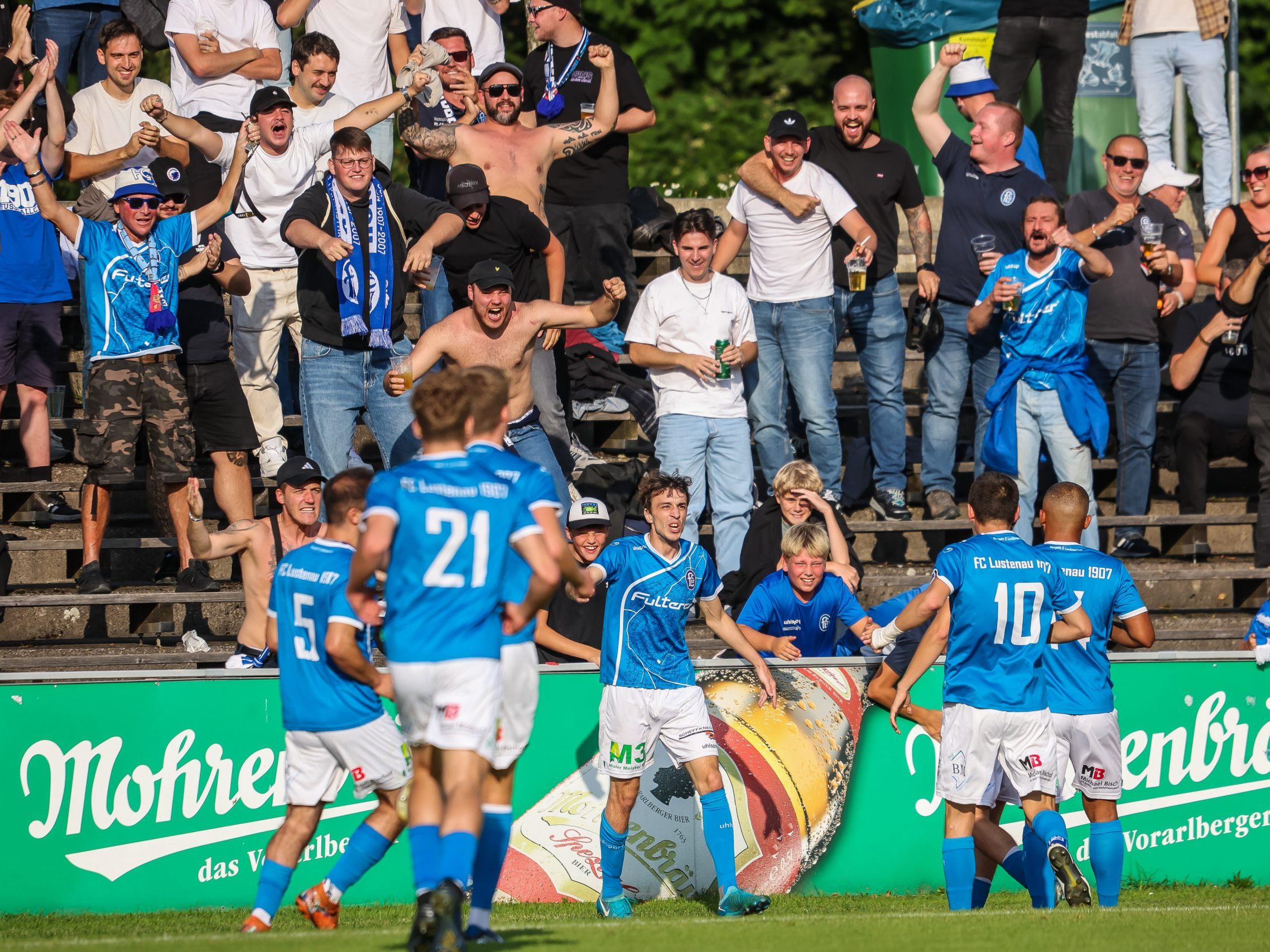 Vier Treffer im Derby zwischen dem FC Dornbirn und FC Lustenau. Vier Treffer im Derby zwischen dem FC Dornbirn und FC Lustenau.
