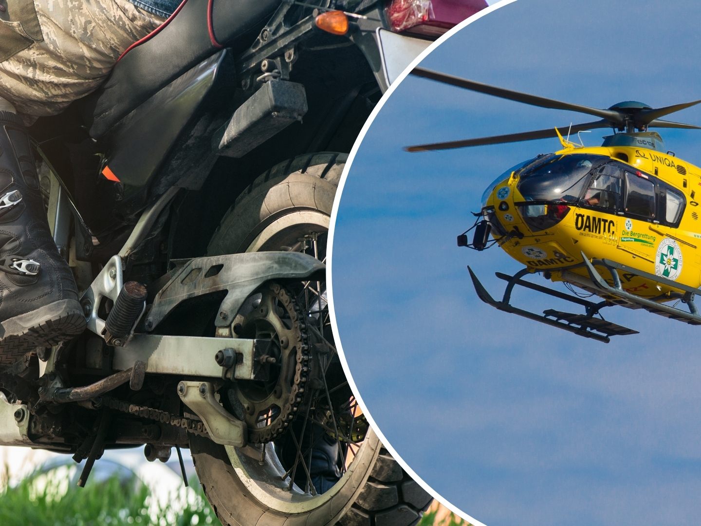 Der verletzte Motorradfahrer wurde mit dem Notarzthubschrauber C8 in Landeskrankenhaus Feldkirch geflogen.