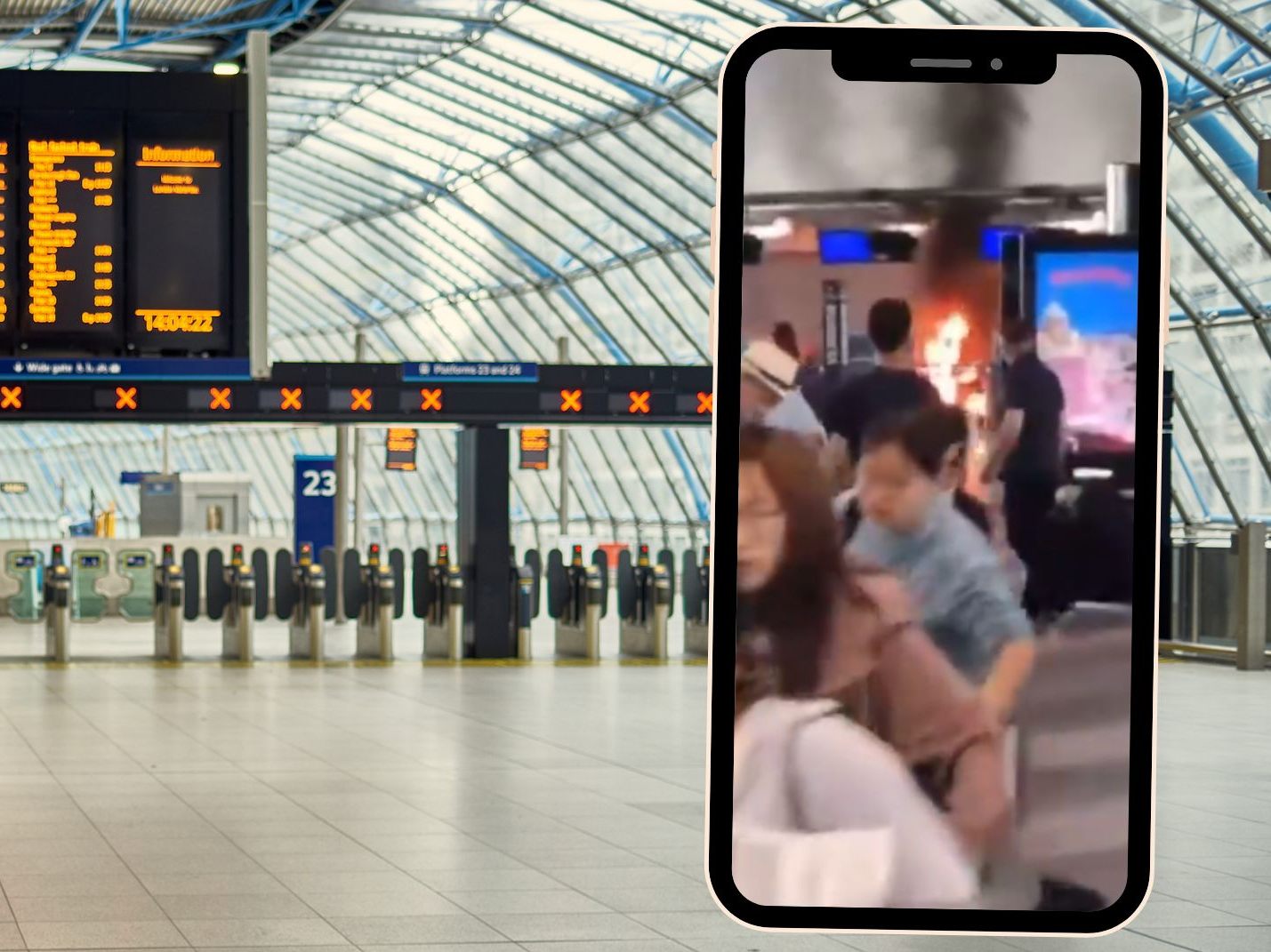 Chaos am Flughafen Mailand: Polizei nimmt randalierenden Mann fest.