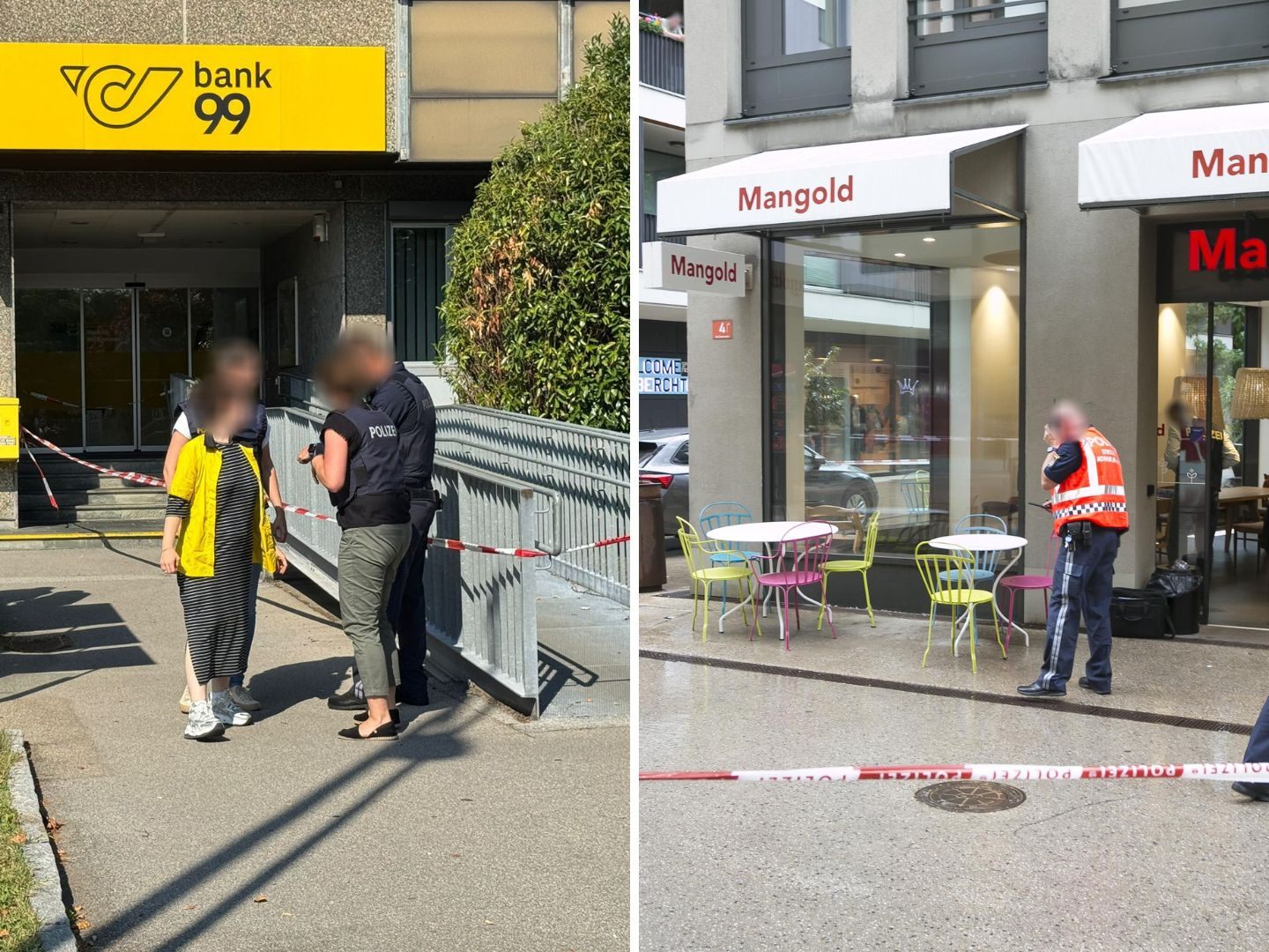 Festnahmen nach Raubüberfällen auf Post und Bäckerei. Festnahmen nach Raubüberfällen auf Post und Bäckerei.