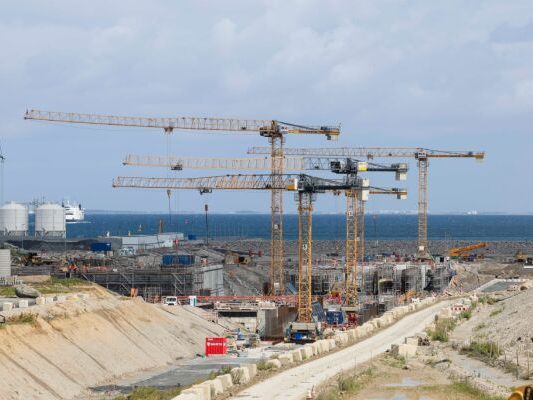 Baustelle Fehmarnbelttunnel auf deutscher Seite