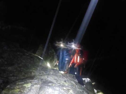 Die beiden Männer wurden von der Bergrettung ins Tal gebracht Die beiden Männer wurden von der Bergrettung ins Tal gebracht