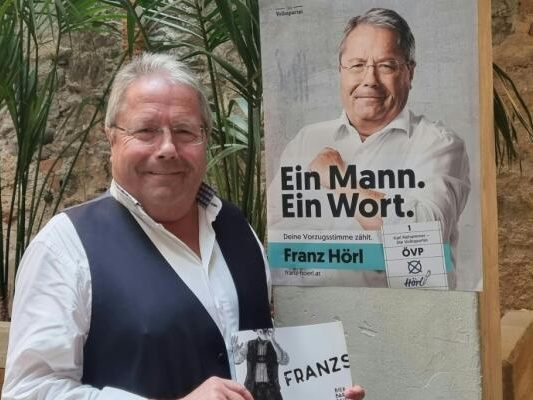 Hörl bei einer Pressekonferenz im Vorfeld der Nationalratswahl