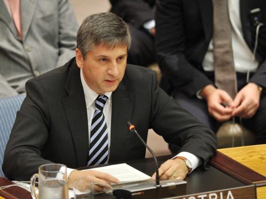 Außenminister Spindelegger 2010 in einer Sicherheitsratssitzung