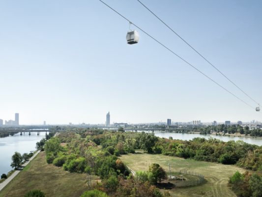 Renderings der geplanten Seilbahn