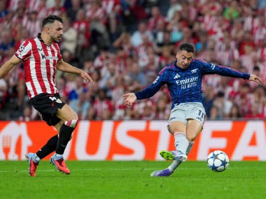Martinelli schoss Arsenal in Bilbao in Führung