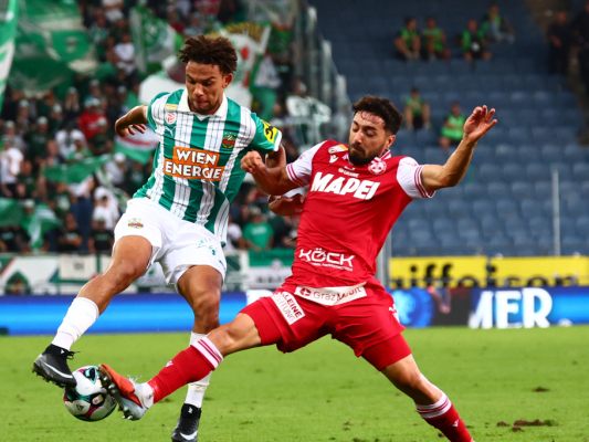 Janis Antiste hatte das 1:0 für Rapid erzielt Janis Antiste hatte das 1:0 für Rapid erzielt