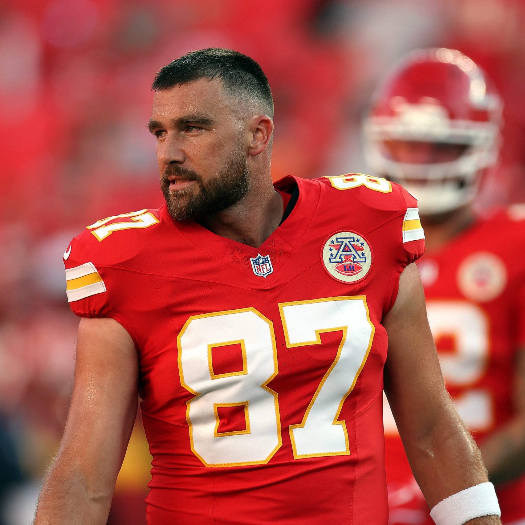 Steht vor seiner mutmaßlich letzten Saison in der NFL: Star-Tight-End Travis Kelce.