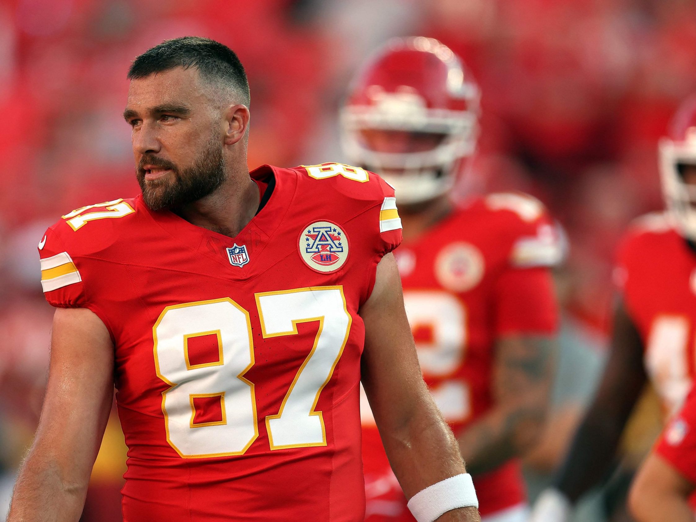 Steht vor seiner mutmaßlich letzten Saison in der NFL: Star-Tight-End Travis Kelce. Steht vor seiner mutmaßlich letzten Saison in der NFL: Star-Tight-End Travis Kelce.