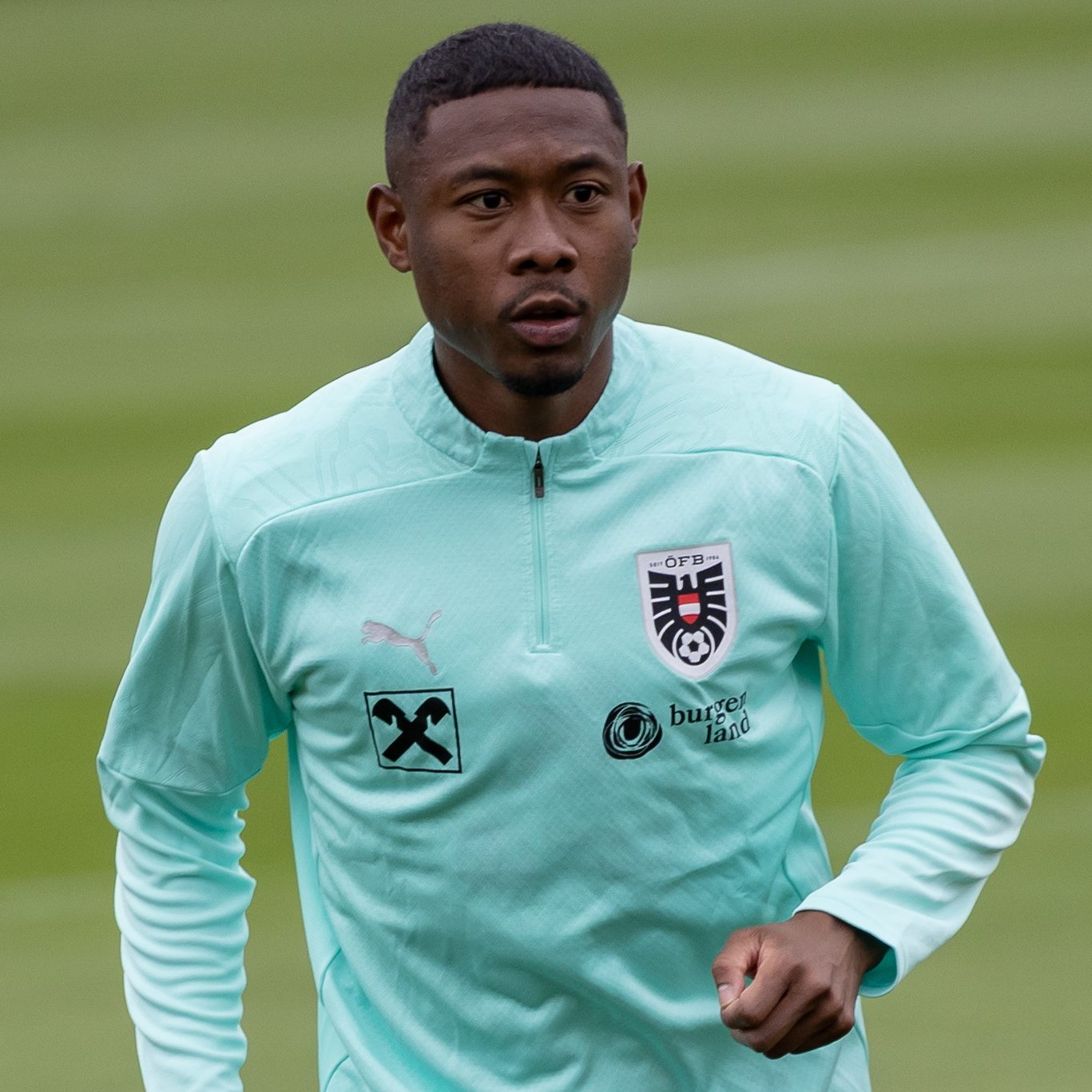 David Alaba im Training des ÖFB Teams vor dem Fußball-WM-Qualifikationsspiel gegen Zypern.