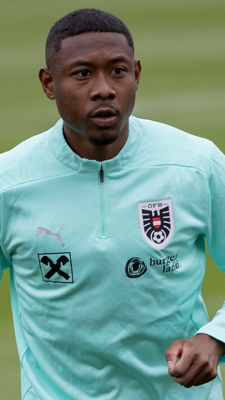 David Alaba im Training des ÖFB Teams vor dem Fußball-WM-Qualifikationsspiel gegen Zypern.