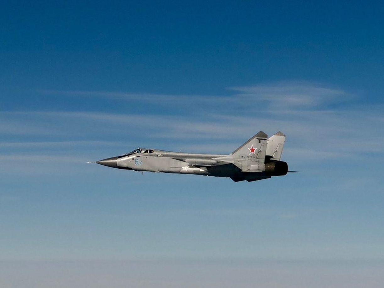 Eine MIG-31 über Estland, fotografiert am 19. September von der schwedischen Luftwaffe.