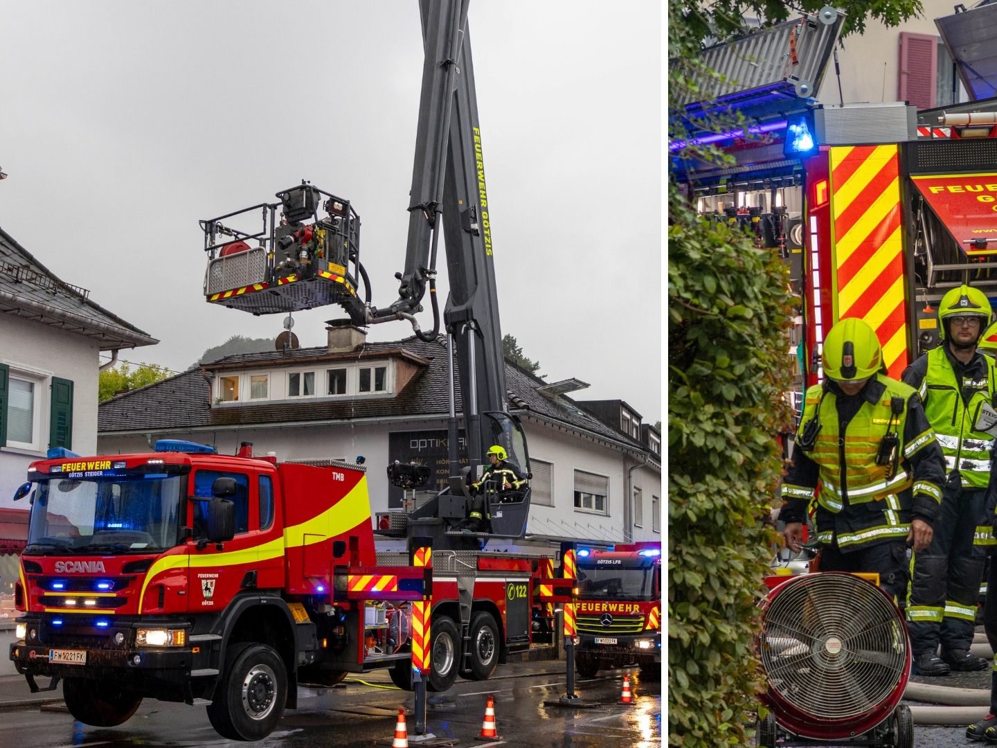 Die Feuerwehr Götzis konnte den Brand rasch löschen. Die Feuerwehr Götzis konnte den Brand rasch löschen.