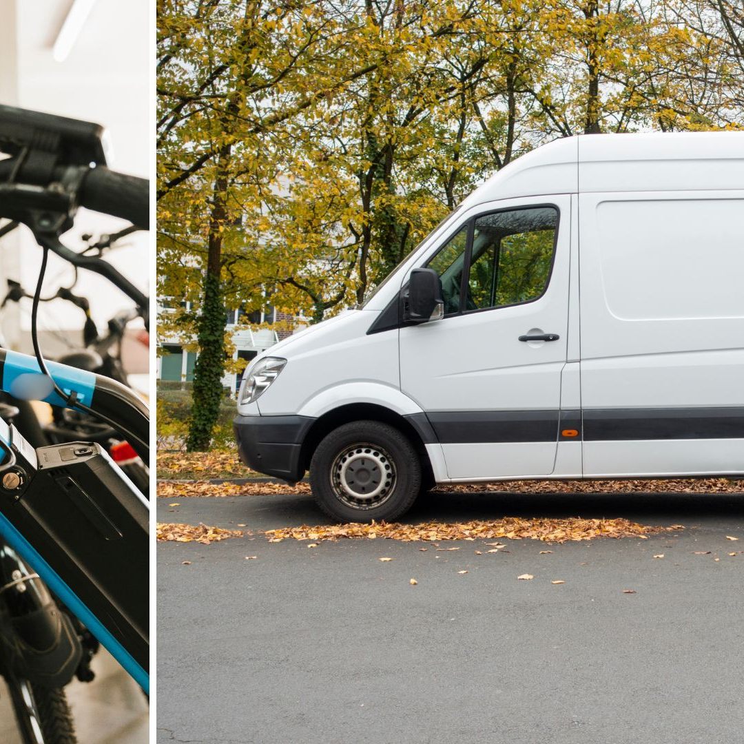 Dreiste Diebe fuhren mit dem Transporter vor und stahlen zwei E-Bikes.
