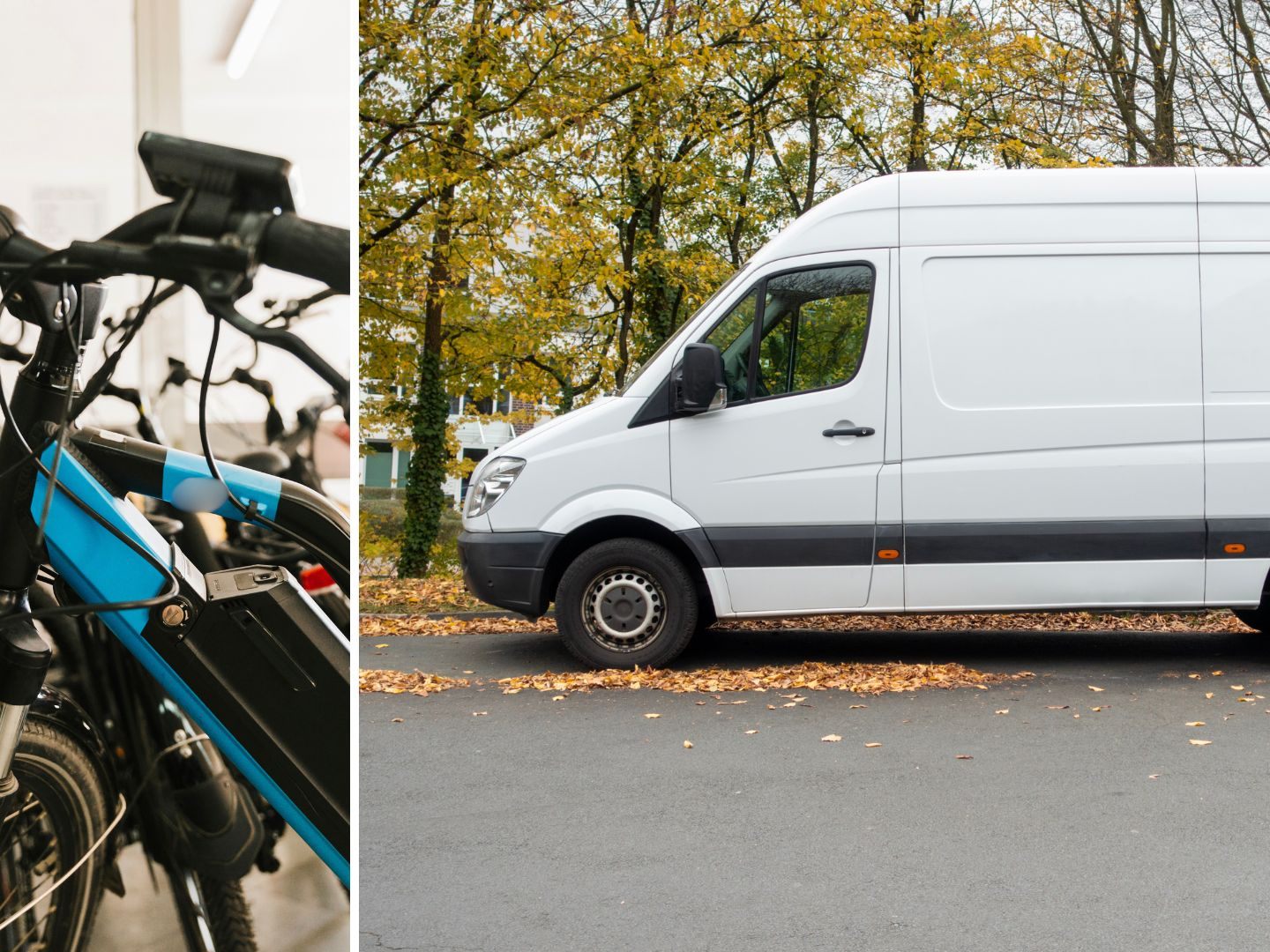 Dreiste Diebe fuhren mit dem Transporter vor und stahlen zwei E-Bikes.