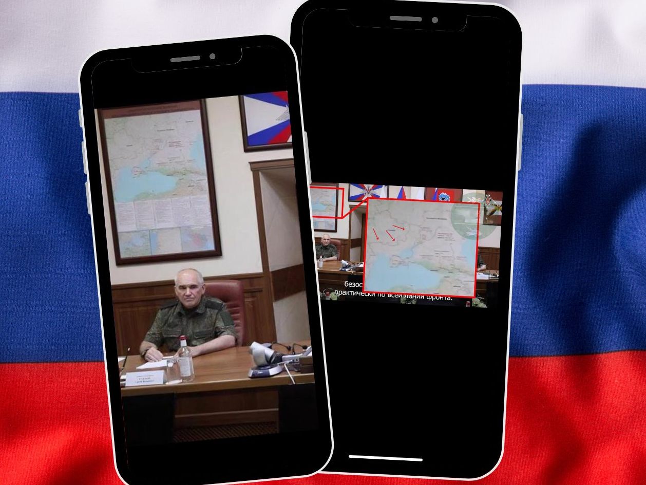 Karte hinter Russlands General weckt Spekulationen