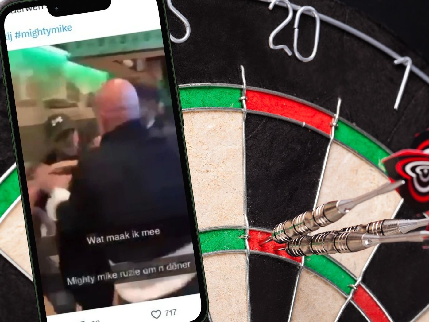 Darts-Weltmeister Michael van Gerwen geriet in einen handfesten Streit.