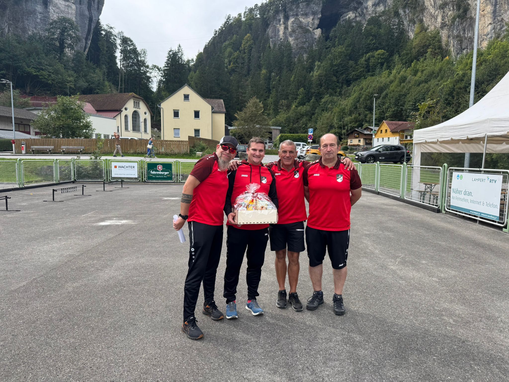 v.l. Mike, Vinz, Mundl und Jürgen
