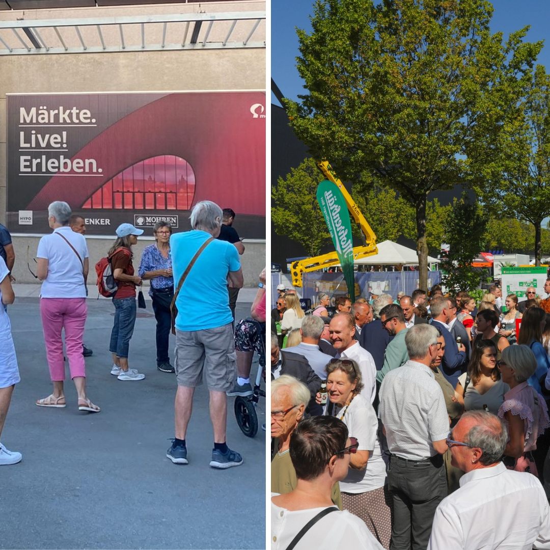 Die Herbstmesse in Dornbirn startete wieder. So groß war der Andrang im Vorjahr an Tag 1.