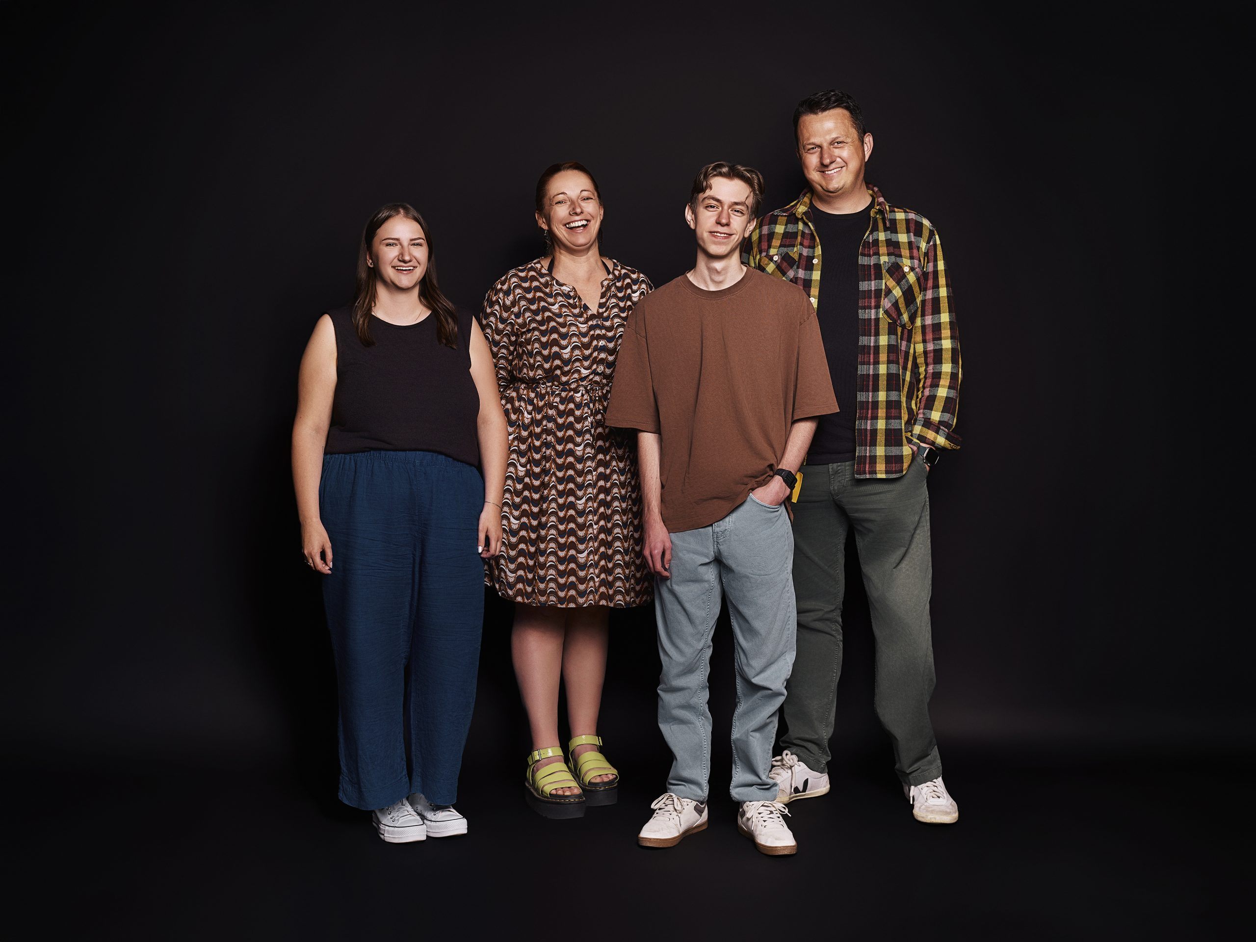 Das Team von Ruhm etc. (von links): Julia Gstöhl (Design), Nadine Ruhm (Creative Producing), Patrick Müller (Design/Dev) und Oliver Ruhm (Strategie/Beratung).