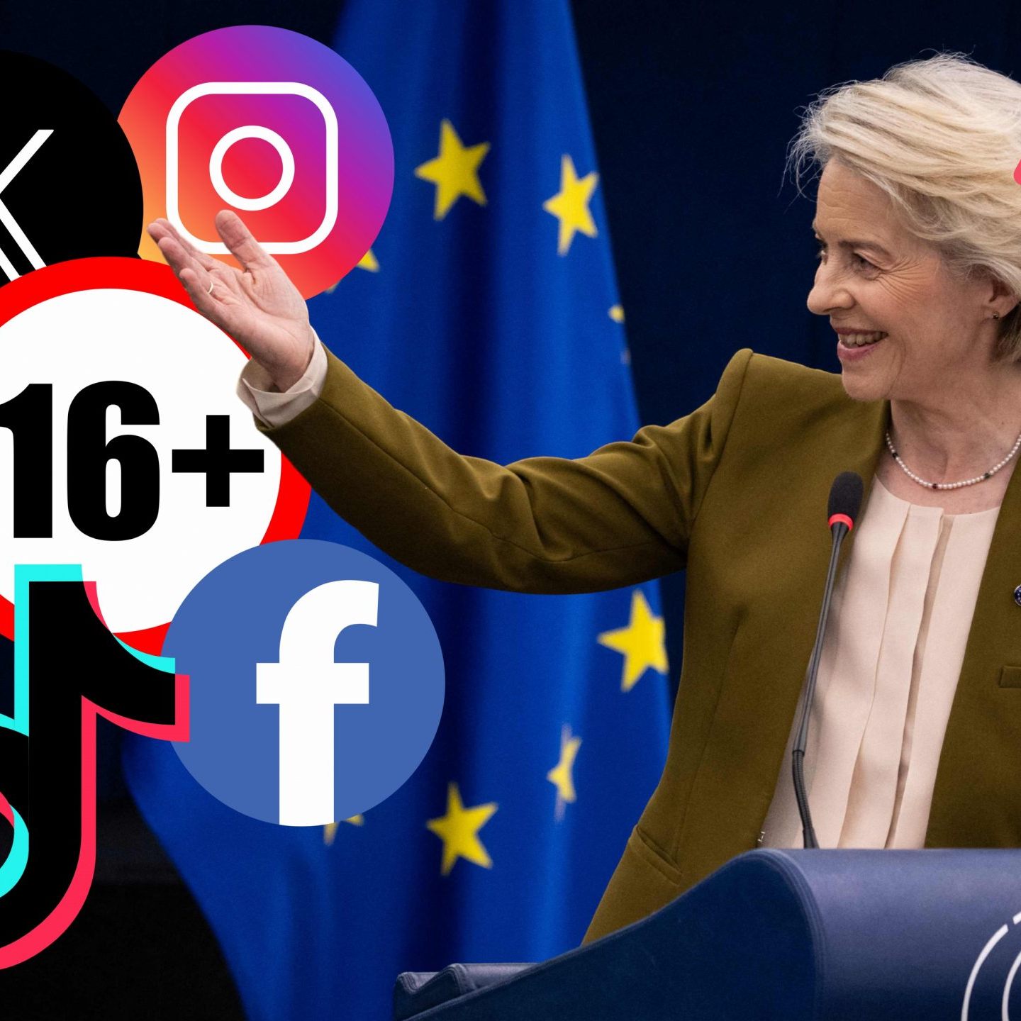 Von der Leyen will Altersgrenze für soziale Medien