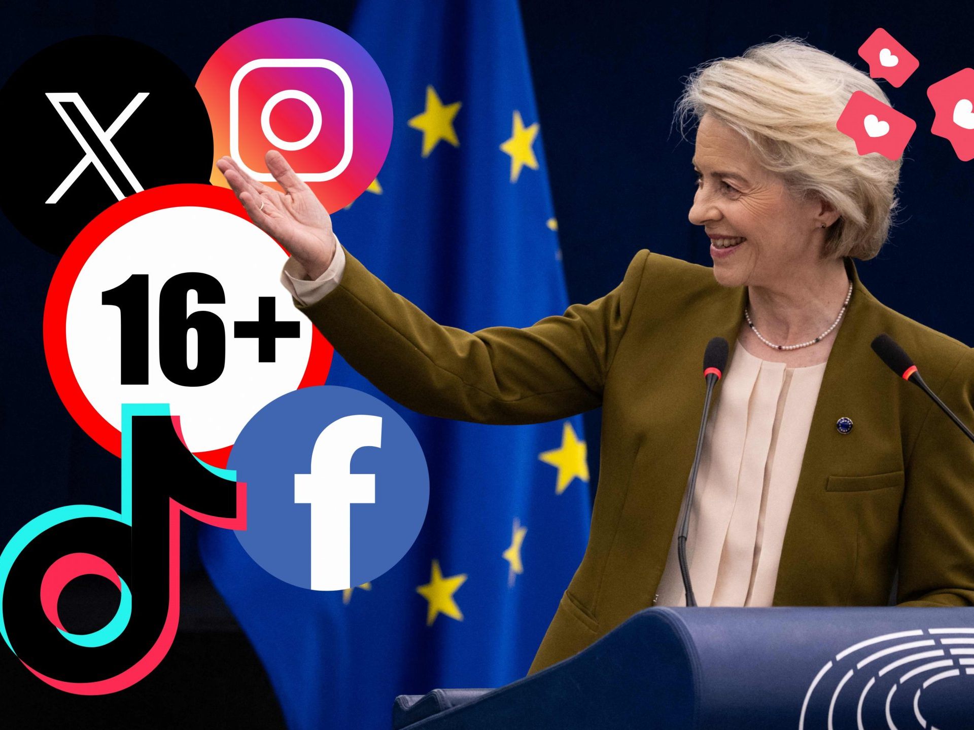 Von der Leyen will Altersgrenze für soziale Medien Von der Leyen will Altersgrenze für soziale Medien