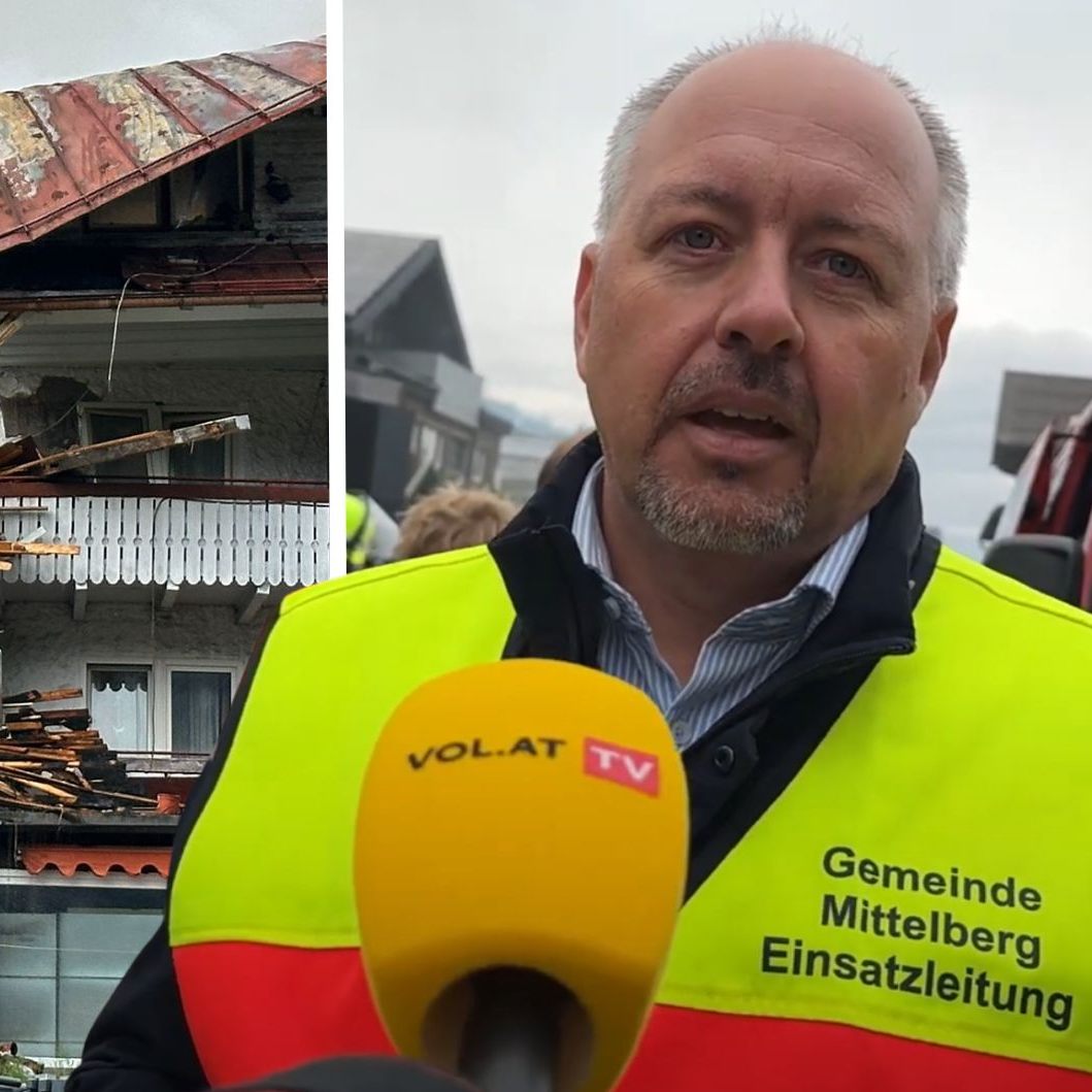 Nach dem Großbrand in Hirschegg bedankt sich Bürgermeister Joachim Fritz bei allen Einsatzkräften und Helfern.