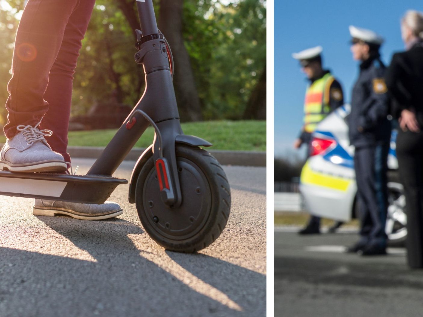 In Lindau hat die Polizei zwei 13-Jährige aus Österreich gestoppt. Sie fuhren mit nicht versicherten E-Scootern – und waren zu jung für den Straßenverkehr. (Symbolbild)