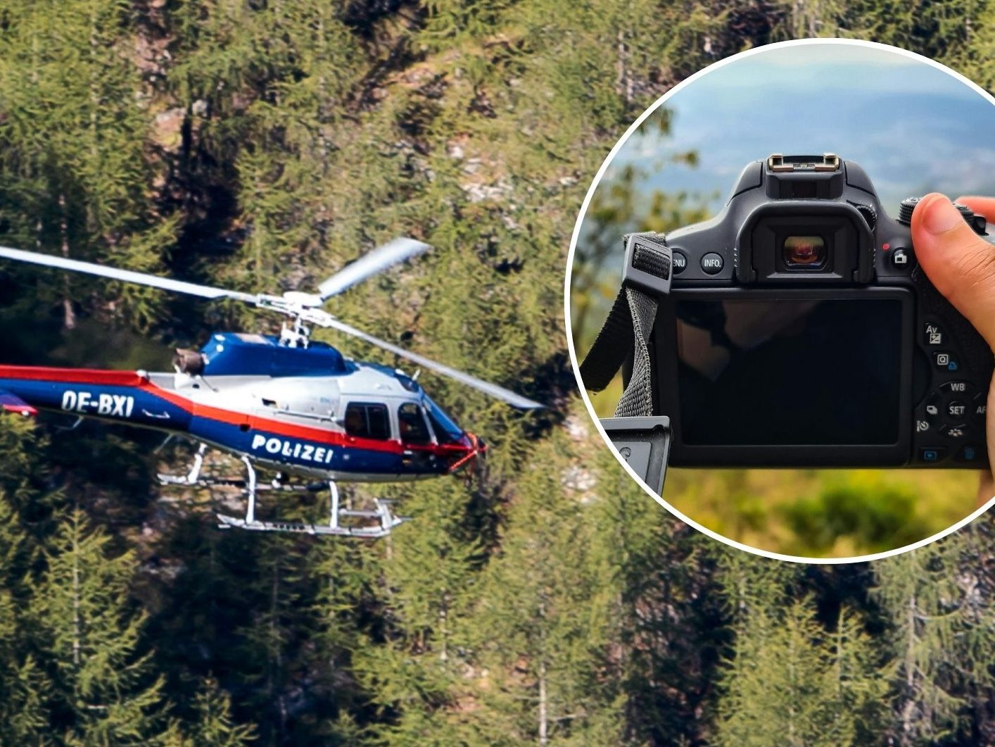 Deutschem war teure Kamera aus der Hand gefallen - Hubschrauber suchte nach vermutetem Verunfallten. Deutschem war teure Kamera aus der Hand gefallen - Hubschrauber suchte nach vermutetem Verunfallten.