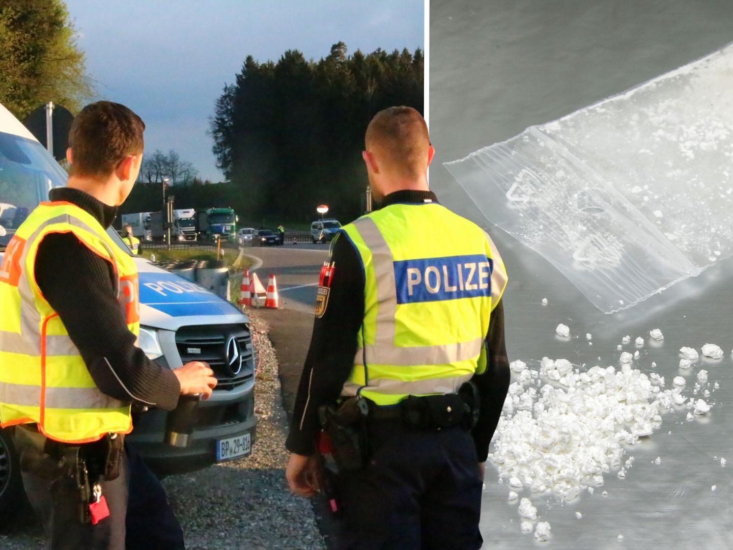 Zehn Kilo Kokain: Polizei stoppt mutmaßlichen Schmuggler auf A96. (Symbolbild)