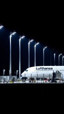 Lufthansa-Jet am Boden