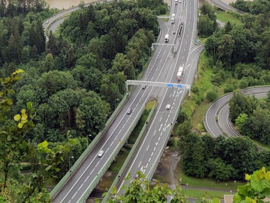 Die A14 verläuft durch den Pfänder