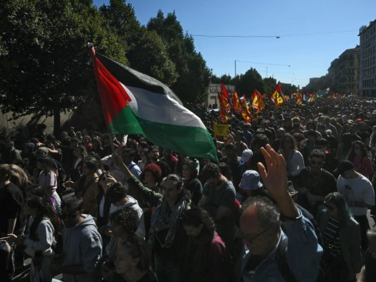 Protest in Rom