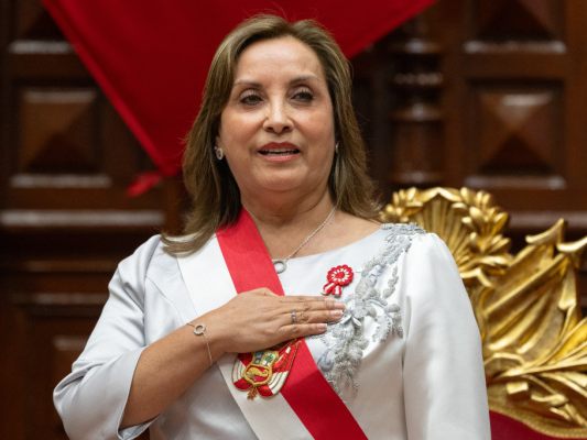 Dina Boluarte war seit Dezember 2022 Präsidentin des Landes Dina Boluarte war seit Dezember 2022 Präsidentin des Landes
