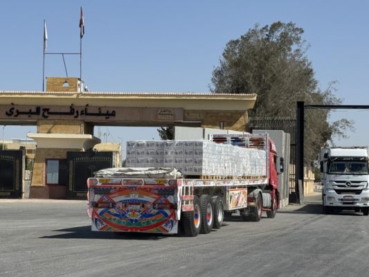 Hilfsgüter auf dem Weg in den Gazastreifen Hilfsgüter auf dem Weg in den Gazastreifen