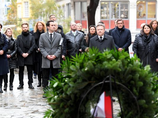 Bürgermeister Ludwig bei der Kranzniederlegung 2021 Bürgermeister Ludwig bei der Kranzniederlegung 2021