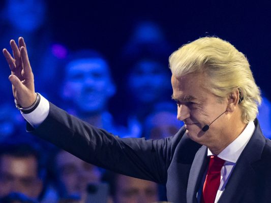 Der Rechtspopulist Wilders bei einer Wahldebatte Der Rechtspopulist Wilders bei einer Wahldebatte