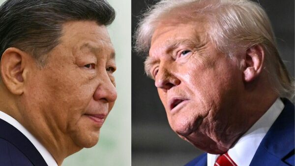 Chinas Staatschef Xi und US-Staatschef Trump (v.l.n.r.)