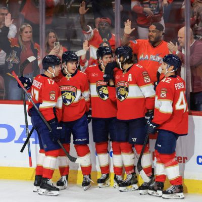 Panthers-Jubel nach dem Siegestreffer von Boqvist