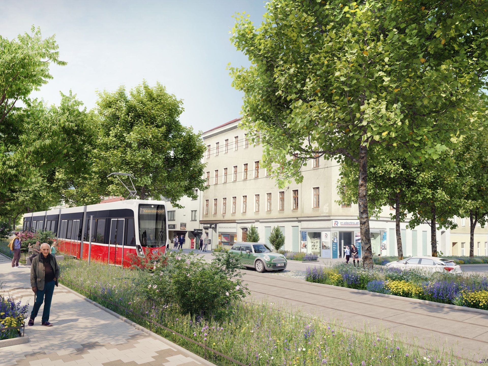 So soll der Abschnitt zwischen Litfaßstraße und Zippererstraße aussehen. So soll der Abschnitt zwischen Litfaßstraße und Zippererstraße aussehen.