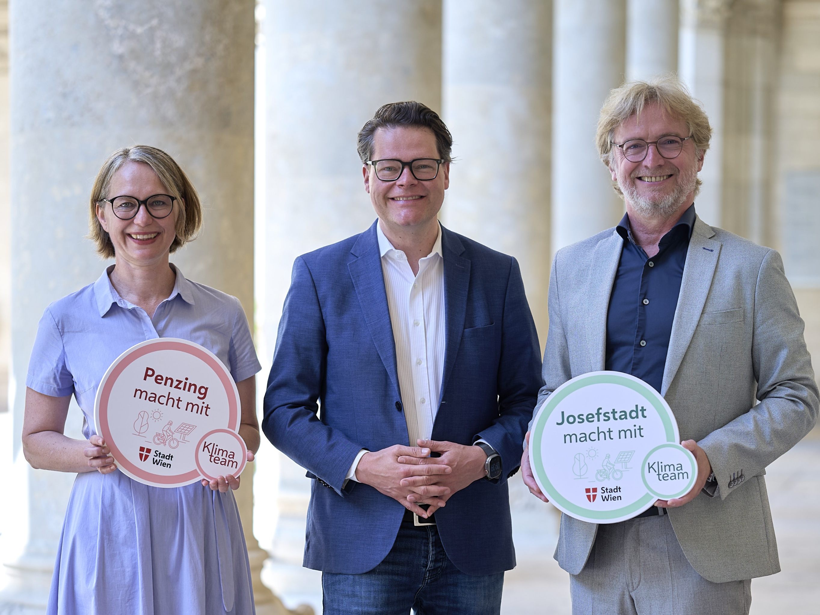 Klimateam mit Stadtrat Jürgen Czernohorszky, Bezirksvorsteherin Michaela Schüchner und Bezirksvorsteher Martin Fabisch. Klimateam mit Stadtrat Jürgen Czernohorszky, Bezirksvorsteherin Michaela Schüchner und Bezirksvorsteher Martin Fabisch.