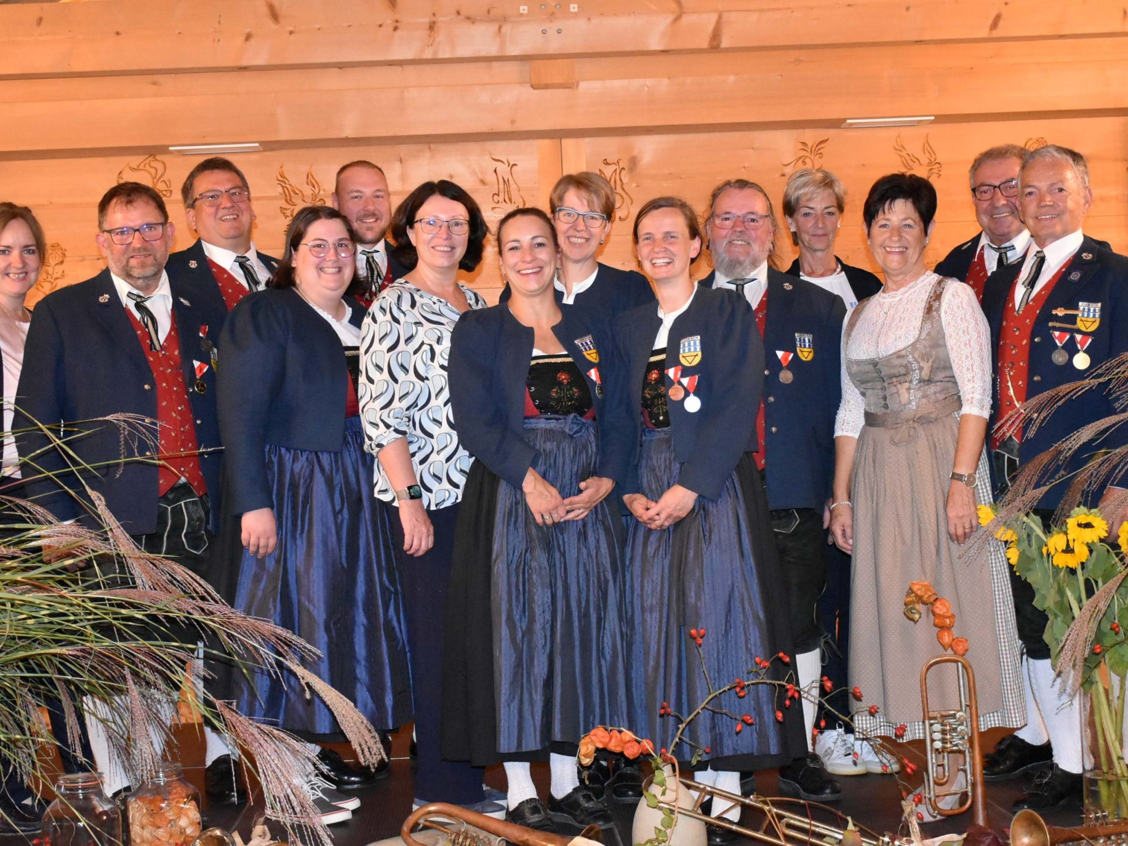 Die Jubilare mit Begleitung der HM Ludesch