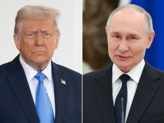 Auf dem Bild sieht man die Präsidenten Donald Trump und Wladimir Putin. Auf dem Bild sieht man die Präsidenten Donald Trump und Wladimir Putin.